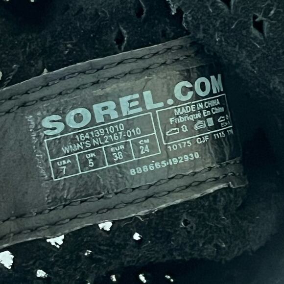 Sorel Major pull on leather boots black 7 - Picture 8 of 9